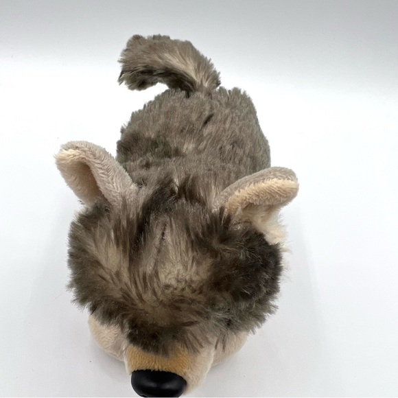 Wild Republic Timber Wolf Cub Stuffed Plush Animal 8 inch Long Grey and Tan CUTE - Picture 8 of 9
